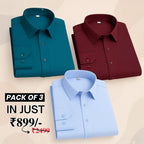 Premium Imported 100% High Quality Cotton Formal Men’s Plain/Solid Shirts| Full/Half Sleeve | With Pocket | (FS-132)