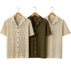 3 Pack Men's Crochet Shirts | Unique Patterns, Ultimate Comfort, Effortless Style| SC-16