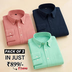 Premium Imported 100% High Quality Cotton Formal Men’s Plain/Solid Shirts| Full/Half Sleeve | With Pocket | (FS-140)