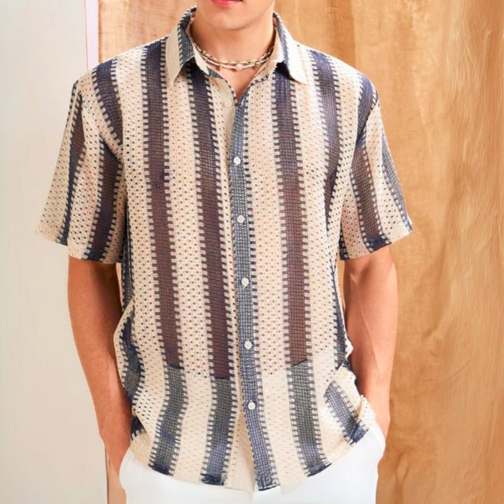 3 Pack Men's Crochet Shirts | Unique Patterns, Ultimate Comfort, Effortless Style| SC-11