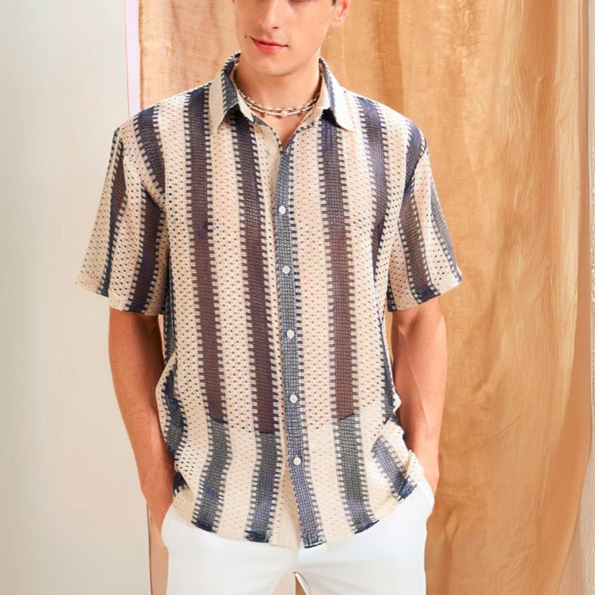 3 Pack Men's Crochet Shirts | Unique Patterns, Ultimate Comfort, Effortless Style| SC-11