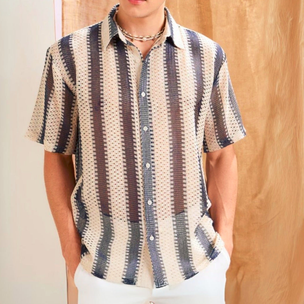 3 Pack Men's Crochet Shirts | Unique Patterns, Ultimate Comfort, Effortless Style| SC-13