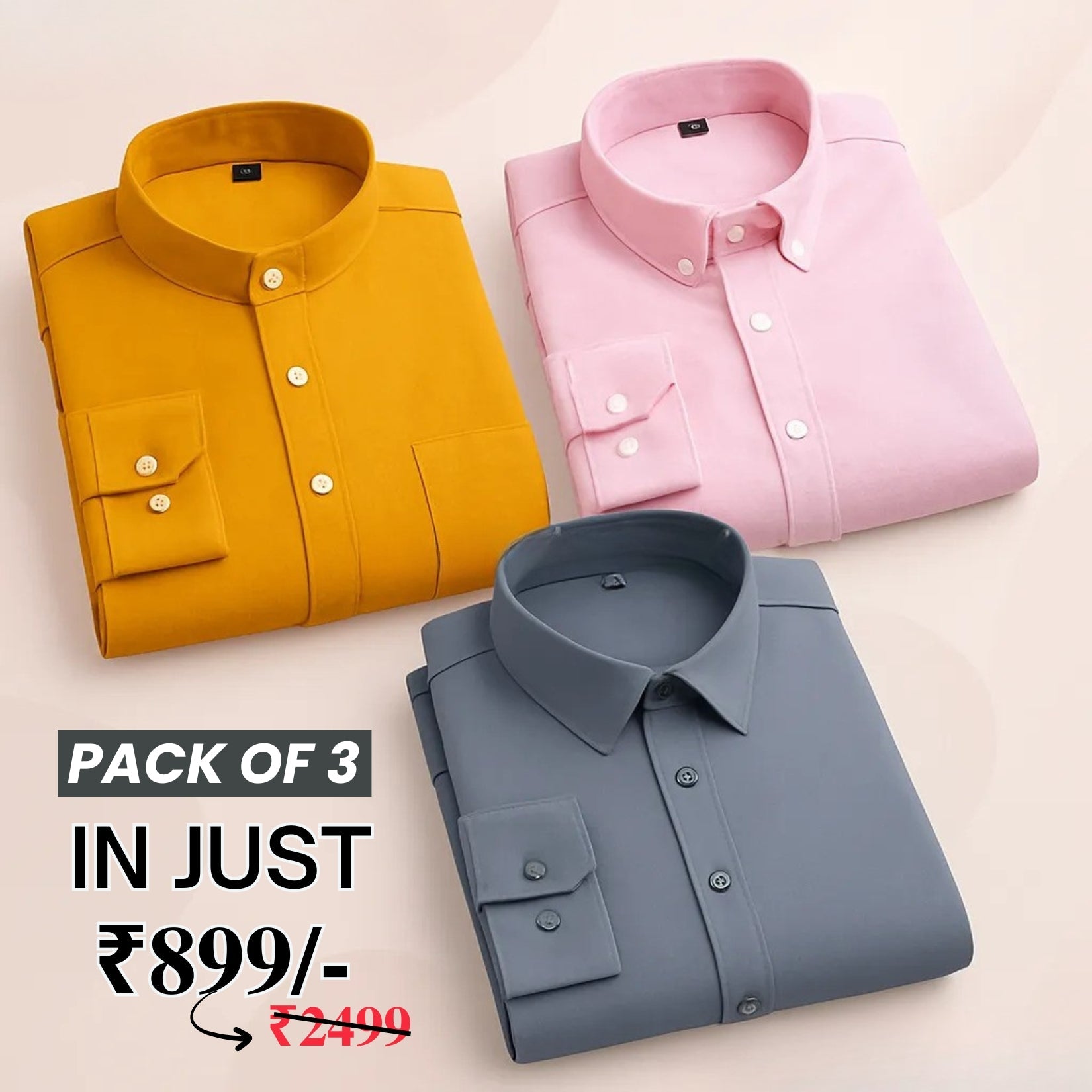 Premium Imported 100% High Quality Cotton Formal Men’s Plain/Solid Shirts| Full/Half Sleeve | With Pocket | (FS-142)