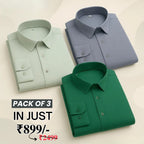 Premium Imported 100% High Quality Cotton Formal Men’s Plain/Solid Shirts| Full/Half Sleeve | With Pocket |  (FS-137)