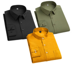 Premium Imported 100% High Quality Cotton Formal Men’s Plain/Solid Shirts| Full/Half Sleeve | With Pocket |  (FS-129)