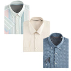 Office Essentials: 3-Pack Premium Cotton Formal Shirts – Tailored Fit, Full Sleeves & Pockets (FS-31 )