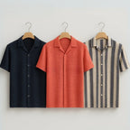 3 Pack Men's Crochet Shirts | Unique Patterns, Ultimate Comfort, Effortless Style| SC-11