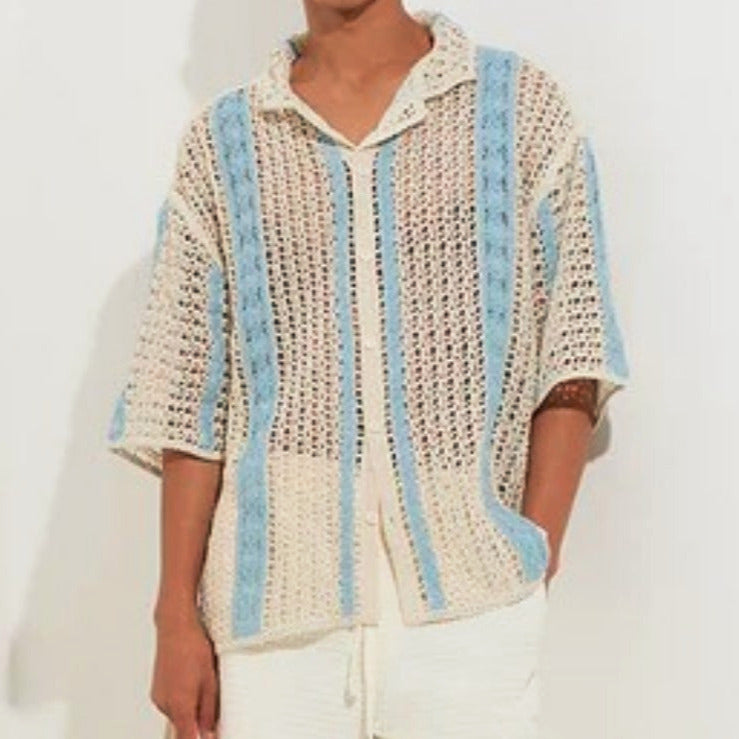 3 Pack Men's Crochet Shirts | Unique Patterns, Ultimate Comfort, Effortless Style| SC-13