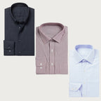 Office Essentials: 3-Pack Premium Cotton Formal Shirts – Tailored Fit, Full Sleeves & Pockets ( FS-159)