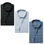 Office Essentials: 3-Pack Premium Cotton Formal Shirts – Tailored Fit, Full Sleeves & Pockets ( FS-160)