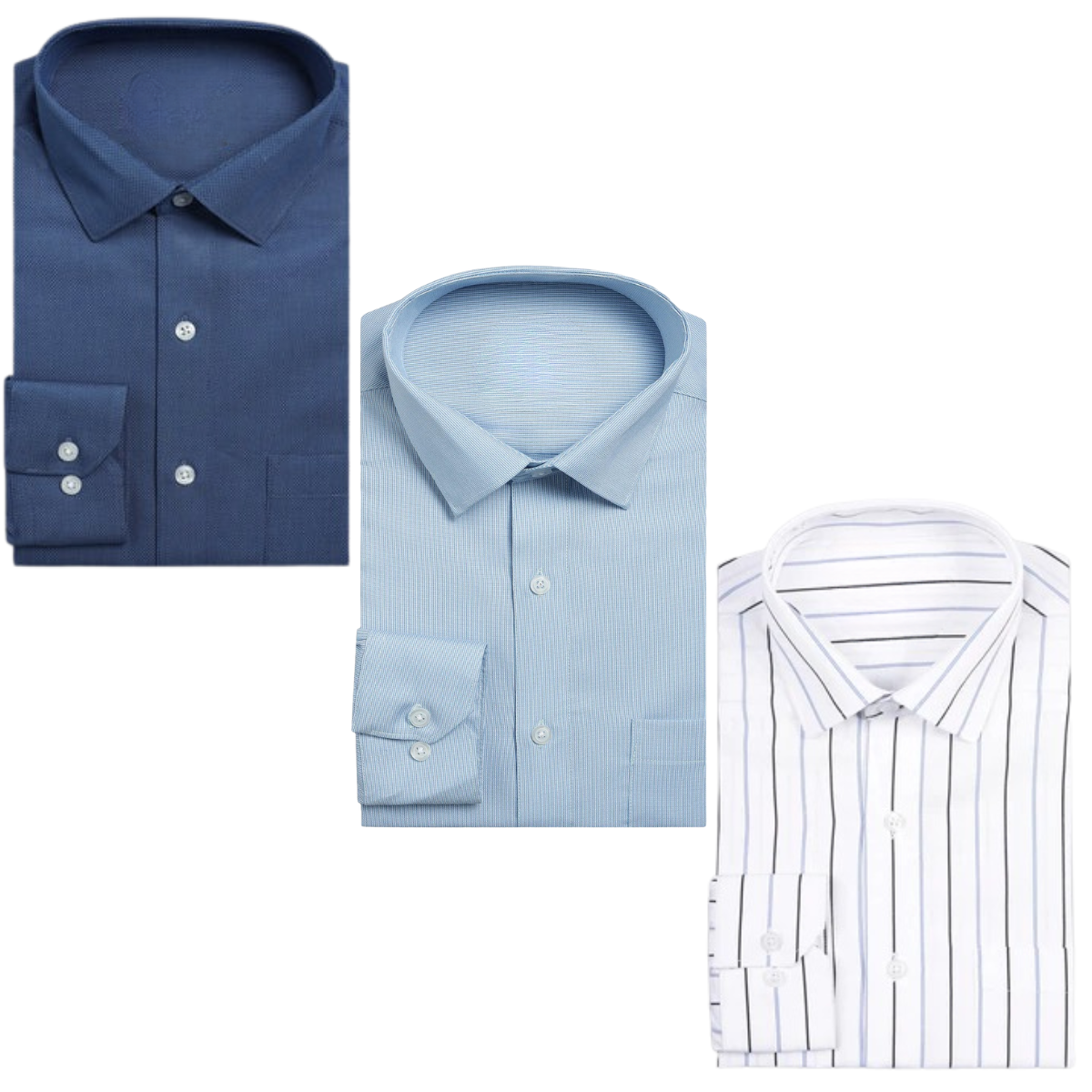 3 Pack Men’s Formal Shirts – Sharp Looks, Great Savings | Perfect Fit for Every Occasion | MS-15