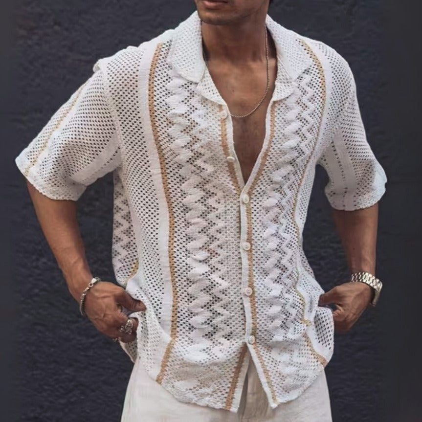 3 Pack Men's Crochet Shirts | Unique Patterns, Ultimate Comfort, Effortless Style| SC-19