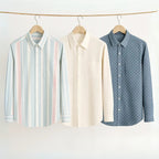 Office Essentials: 3-Pack Premium Cotton Formal Shirts – Tailored Fit, Full Sleeves & Pockets (FS-31 )