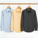 Office Essentials: 3-Pack Premium Cotton Formal Shirts – Tailored Fit, Full Sleeves & Pockets ( FS-164)