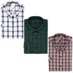 Office Essentials: 3-Pack Premium Cotton Formal Shirts – Tailored Fit, Full Sleeves & Pockets ( FS-167)
