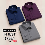 Premium Imported 100% High Quality Cotton Formal Men’s Plain/Solid Shirts| Full/Half Sleeve | With Pocket |  (FS-130)