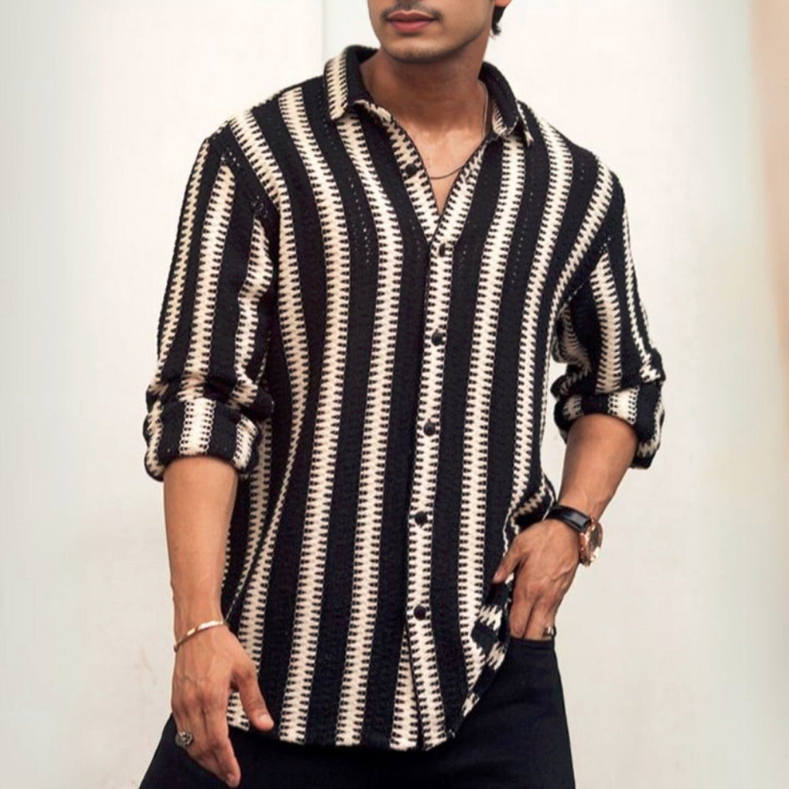 3 Pack Men's Crochet Shirts | Unique Patterns, Ultimate Comfort, Effortless Style| SC-15