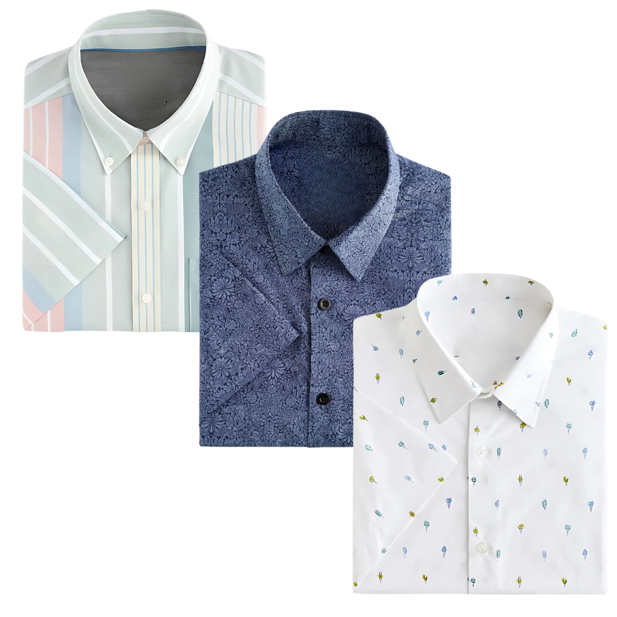 Office Essentials: 3-Pack Premium Cotton Formal Shirts – Tailored Fit, Full Sleeves & Pockets (FS-34 )