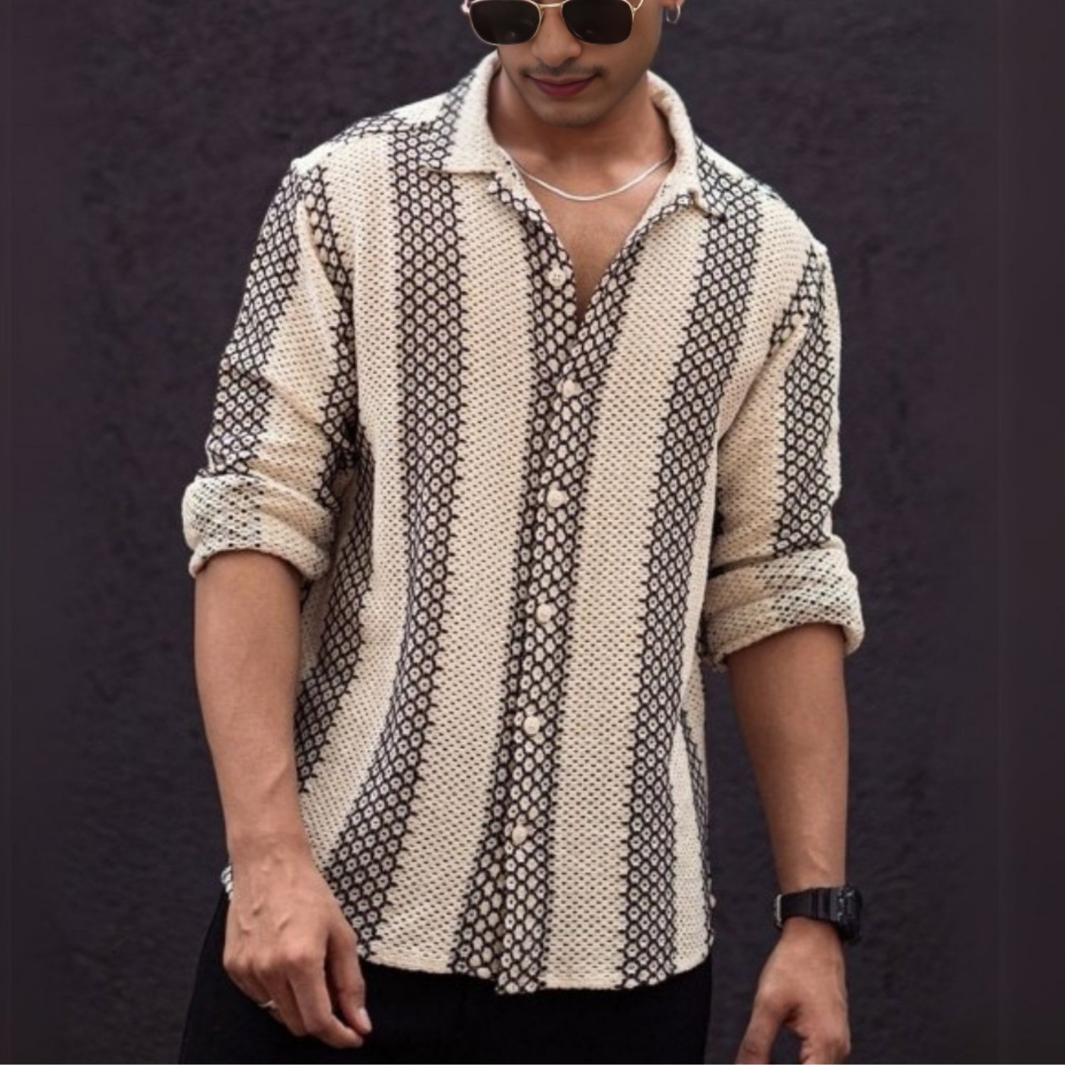 3 Pack Men's Crochet Shirts | Unique Patterns, Ultimate Comfort, Effortless Style| SC-17