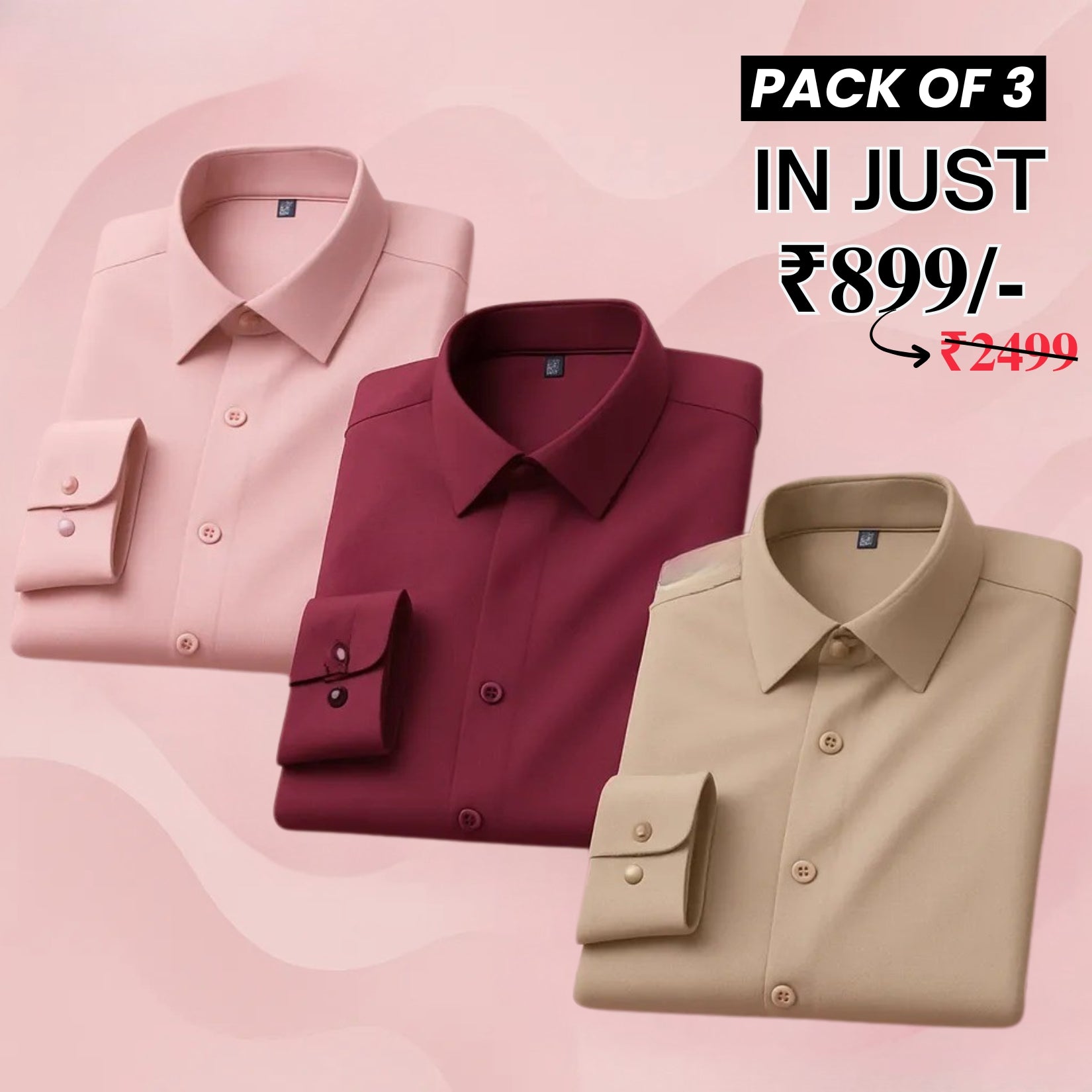 Premium Imported 100% High Quality Cotton Formal Men’s Plain/Solid Shirts| Full/Half Sleeve | With Pocket |  (FS-145)