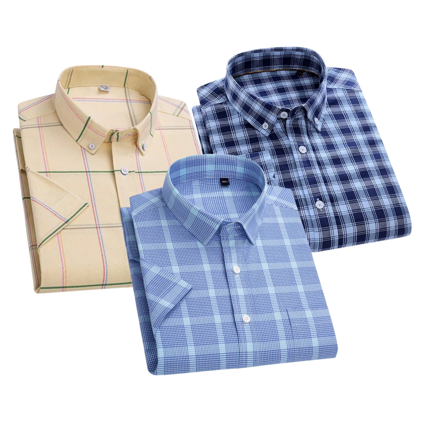 Pack of 3 Check Shirts for Men – Tailored Fit, Full Sleeves & Pockets (CSM-08)