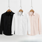 Shirt Happens: 3-Pack Men’s Stylish Formal Shirts – 100% Cotton, Full Sleeves with Pockets (FS-77)