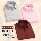 Premium Imported 100% High Quality Cotton Formal Men’s Plain/Solid Shirts| Full/Half Sleeve | With Pocket | (FS-144)